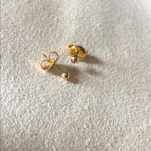 Gold mini ball studs 10k